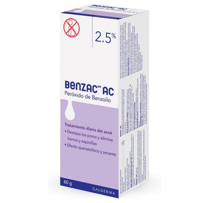 Galderma Benzac AC Gel 2.5% - Tratamiento diario del acné (60 g)