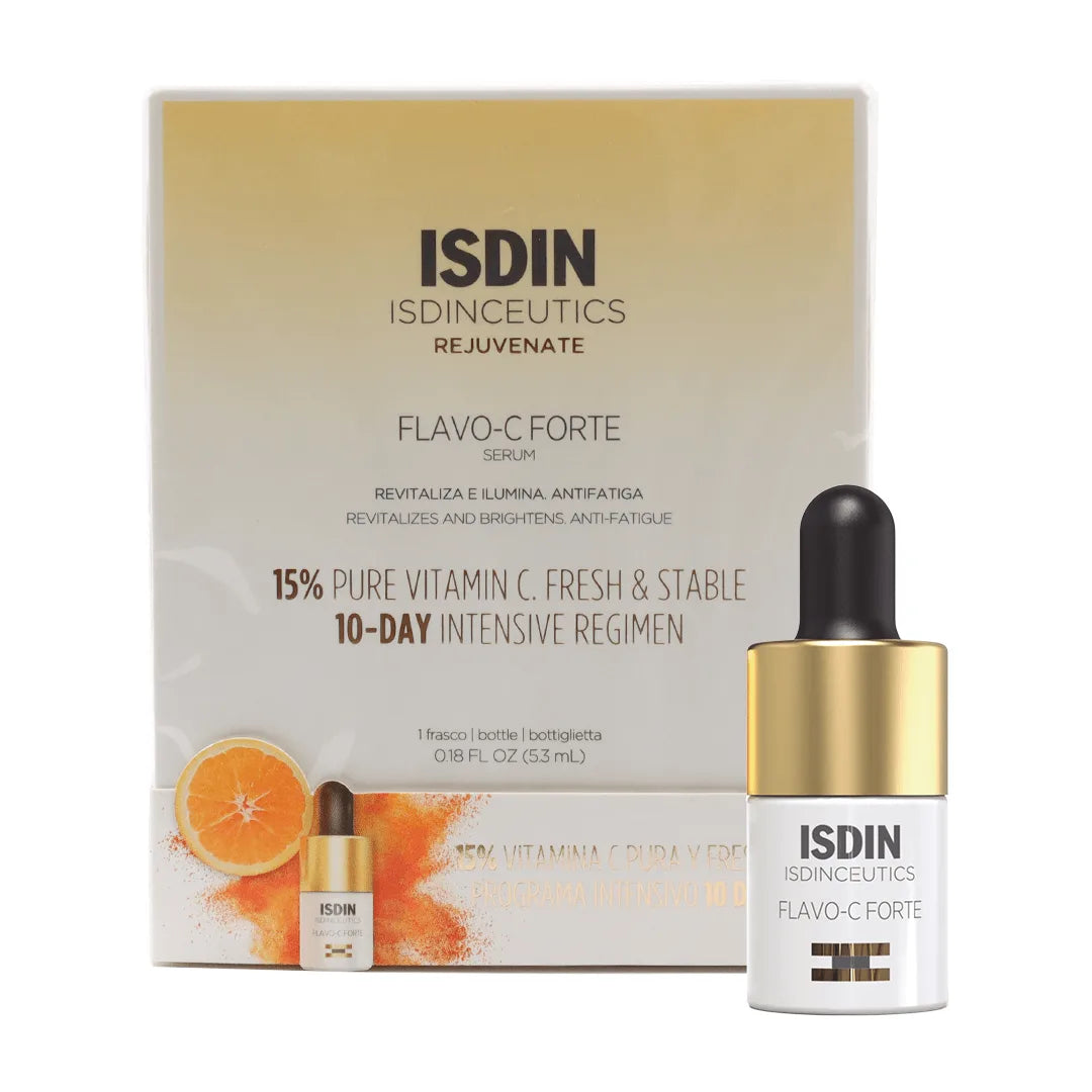 ISDIN - Flavo C Forte - Sérum Facial intensivo Revitaliza, Iluminador y Antifatiga (5 ml)