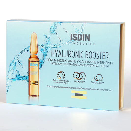 ISDIN - Hyaluronic Booster - Sérum Hidratante y Calmante Intensivo 5 ampollas (10 ml)