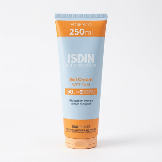 ISDIN Fotoprotector Gel Cram Wet Skin 50spf Hidratación intensa