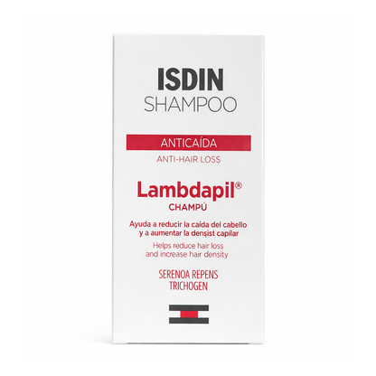 ISDIN Shampoo Lambdapil Anticaída (200 ml) – Caja con 12 sobres
