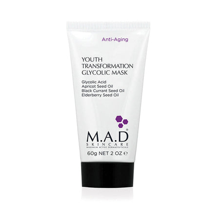 M.A.D Skincare Youth Transformation Glycolic Mask - Mascarilla con Ácido Glicólico (60 g)