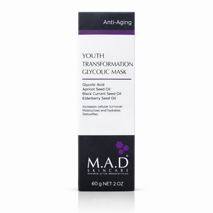 M.A.D Skincare Youth Transformation Glycolic Mask - Mascarilla con Ácido Glicólico (60 g)