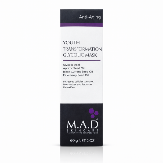 M.A.D Skincare Youth Transformation Glycolic Mask - Mascarilla con Ácido Glicólico (60 g)