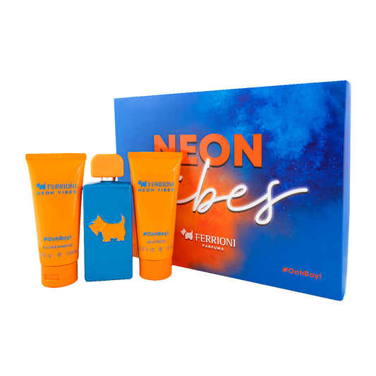 Estuche de Regalo Ferrioni Parfums - Neon Vibes (Set de Fragancia y Cuidado Personal)